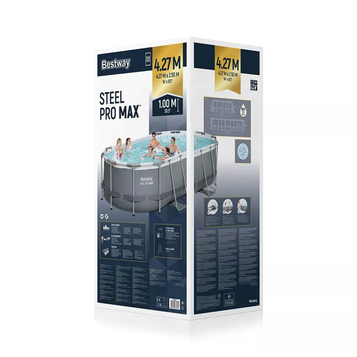 Бассейн каркасный 424x250x100 см овальный с аксессуарами, фильтром BESTWAY 56620 Бассейн каркасный 424x250x100 см овальный с аксессуарами, фильтром BESTWAY 56620