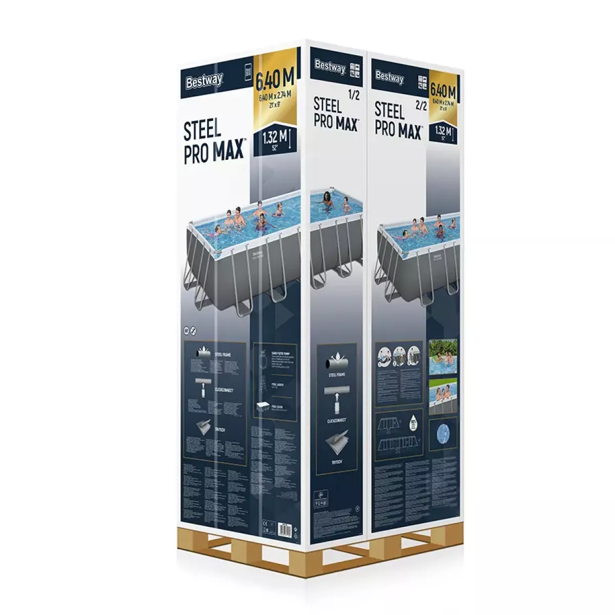 Бассейн каркасный 640x274x132 см с фильтром, тентом и лестницей BESTWAY 5612B Бассейн каркасный 640x274x132 см с фильтром, тентом и лестницей BESTWAY 5612B