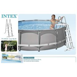 Лестница 122 см с площадкой для каркасных и надувных бассейнов INTEX 28076